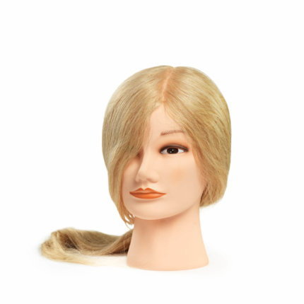 Foto Blonda Manekena galva L 45-50cm dabīgi mati 9867