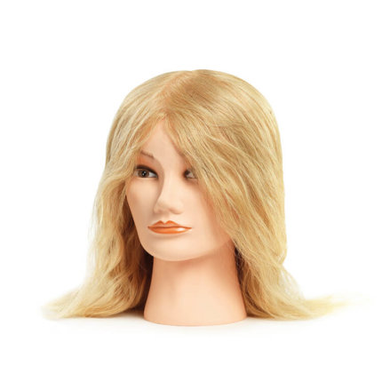 Foto Blonda Manekena galva M 35-40cm dabīgi mati 9866