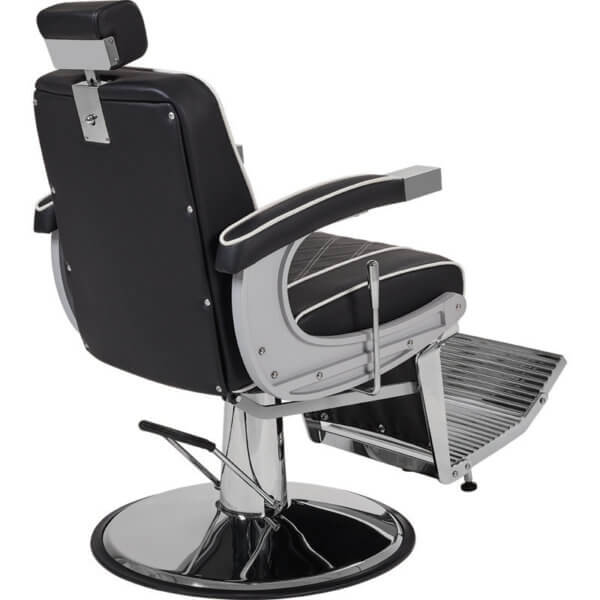 Foto Borg barber chair krēsls melns 3