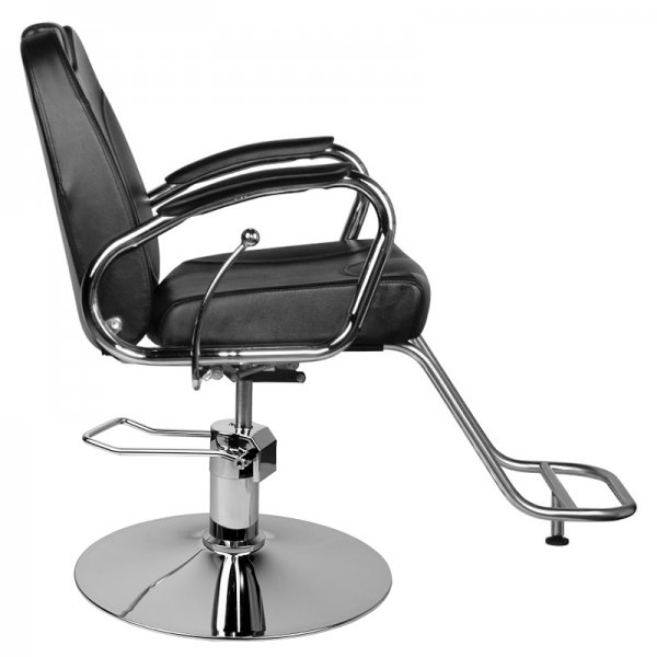 Foto HAIR SYSTEM frizieru barber krēsls HS44 melns 3