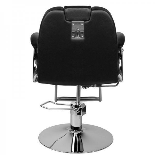 Foto HAIR SYSTEM frizieru barber krēsls HS44 melns 4