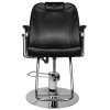 Foto HAIR SYSTEM frizieru barber krēsls HS44 melns 6
